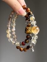 Close-Up of Multi-Gem Bracelet, Courage Blade In Earth-Fire-Metal