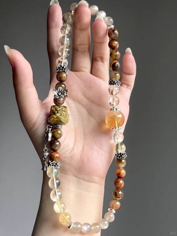 Hand-Showing Pietersite Accent Bead, Decision Blade In Fire Veins