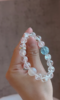 Hand-Adjusting White Azeztulite Bracelet, Metal-Water-Earth Manifestation Cycle