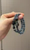 Displaying 8mm Aquamarine, Silver Obsidian Pixiu/Lion, 8mm Black Obsidian Bracelet, Water-Metal Protection Fate Loop