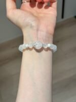 Wearing Blue Moonstone Bracelet On Wrist, Shell Pearls' Water Energy Balance