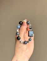 Holding Pietersite Bracelet, Ultimate Courage & Fate Transformation
