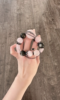 Holding Rose Quartz Peace Buckle, Plaque & 14mm Silver Obsidian Bracelet, Earth-Metal Energy Intertwine