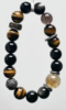 Details Of Multi-Gem Bracelet, Fire-Wood Resonance Of Tiger Eye & Yellow Azeztulite