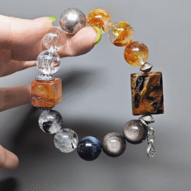 Dynamic display of the bracelet, flow and fusion of five-element energy