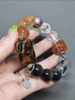 Close-up of multi-stone mix, five-element resonance effect