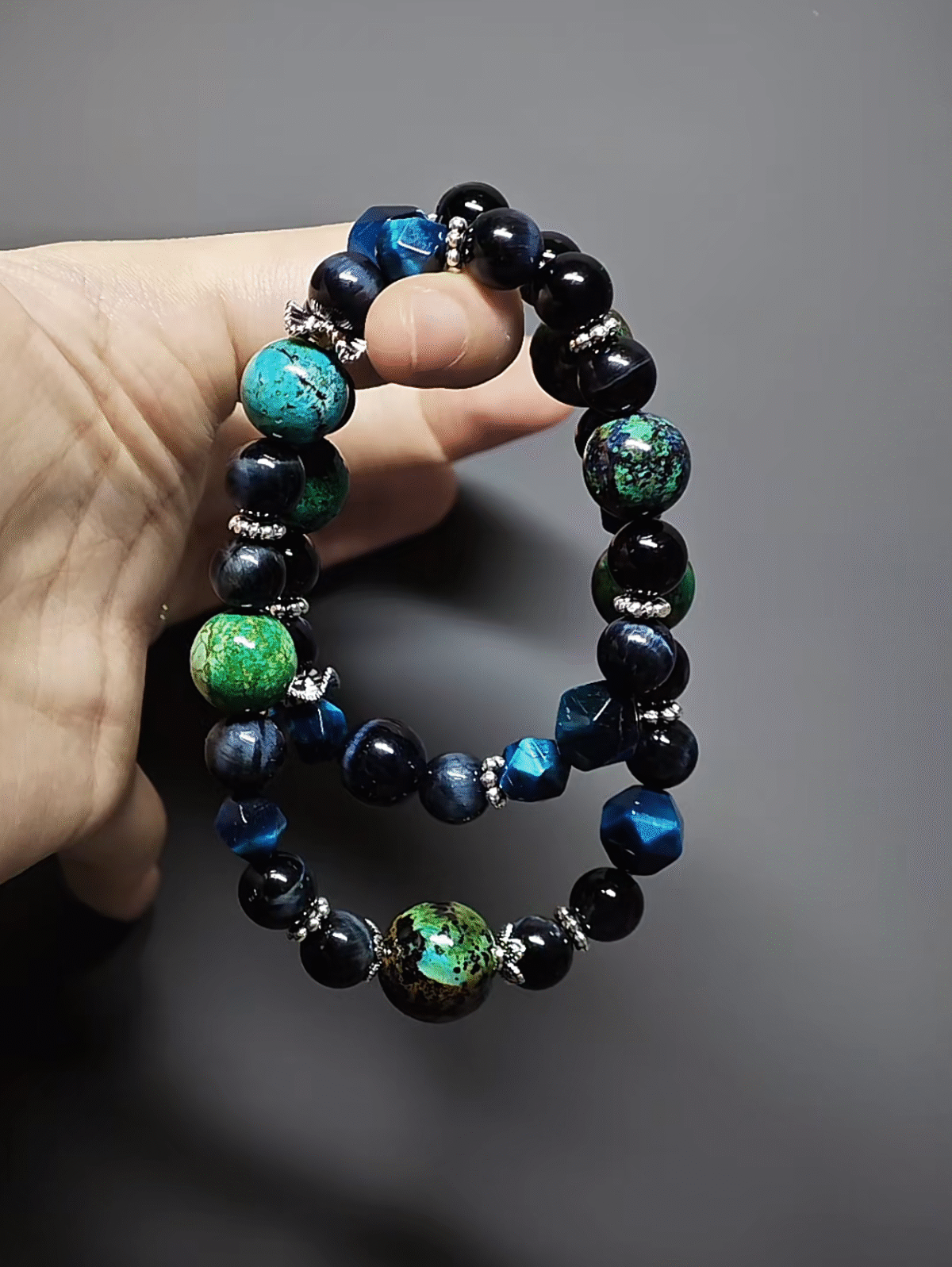 Close-up of 10mm Azurite, core water-element purification source