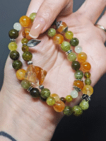 Close-up of 8mm Tsavorite Garnet, core fire-element vitality engine