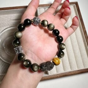 Bracelet worn, daily activation of earth-water-metal energy field