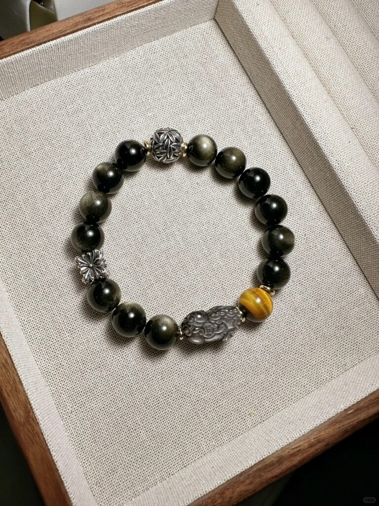 Close-up of Yellow Tiger Eye’s stripes, earth-element stability anchoring