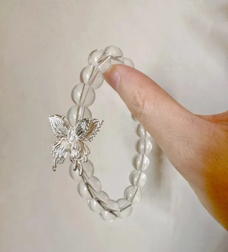 Close-up of Clear Quartz’s transparent texture, purification empowerment of metal-element energy