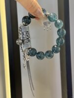Full display of Blue Fluorite bracelet, water-metal lake-light awakening