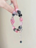 Hand Adjusting Rhodonite Bracelet, Fire-Earth-Water-Metal Energy Rewrites Emotional Fate
