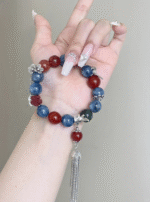 Layers of Cinnabar Multi-Gem, Fire-Wood-Metal-Earth Symbiosis Ignites Creative Protection (S925 Silver Links Energy)