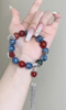 Layers of Cinnabar Multi-Gem, Fire-Wood-Metal-Earth Symbiosis Ignites Creative Protection (S925 Silver Links Energy)