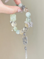 Detail of Xiu Jade Carving & Fluorite, Earth Veins Etch Nature Protection Totem