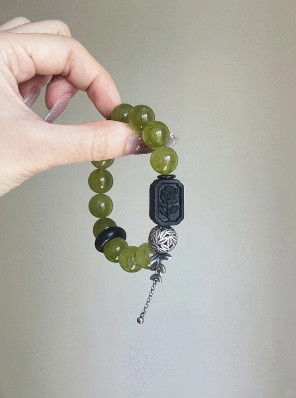 Detail of Xiu Jade Bracelet, Earth-Wood-Water-Metal Protection Engine