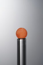 Golden Thread Jade-Orange-6mm Natural Gemstone Bead - Image 4