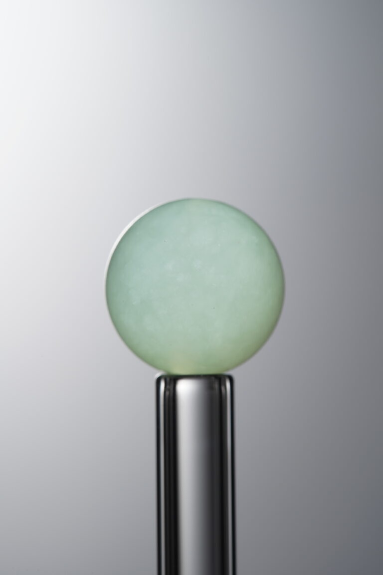 Serpentine Jade loose natural stone bead (12mm, blue-green) for handmade crystal jewelry and DIY bracelet making