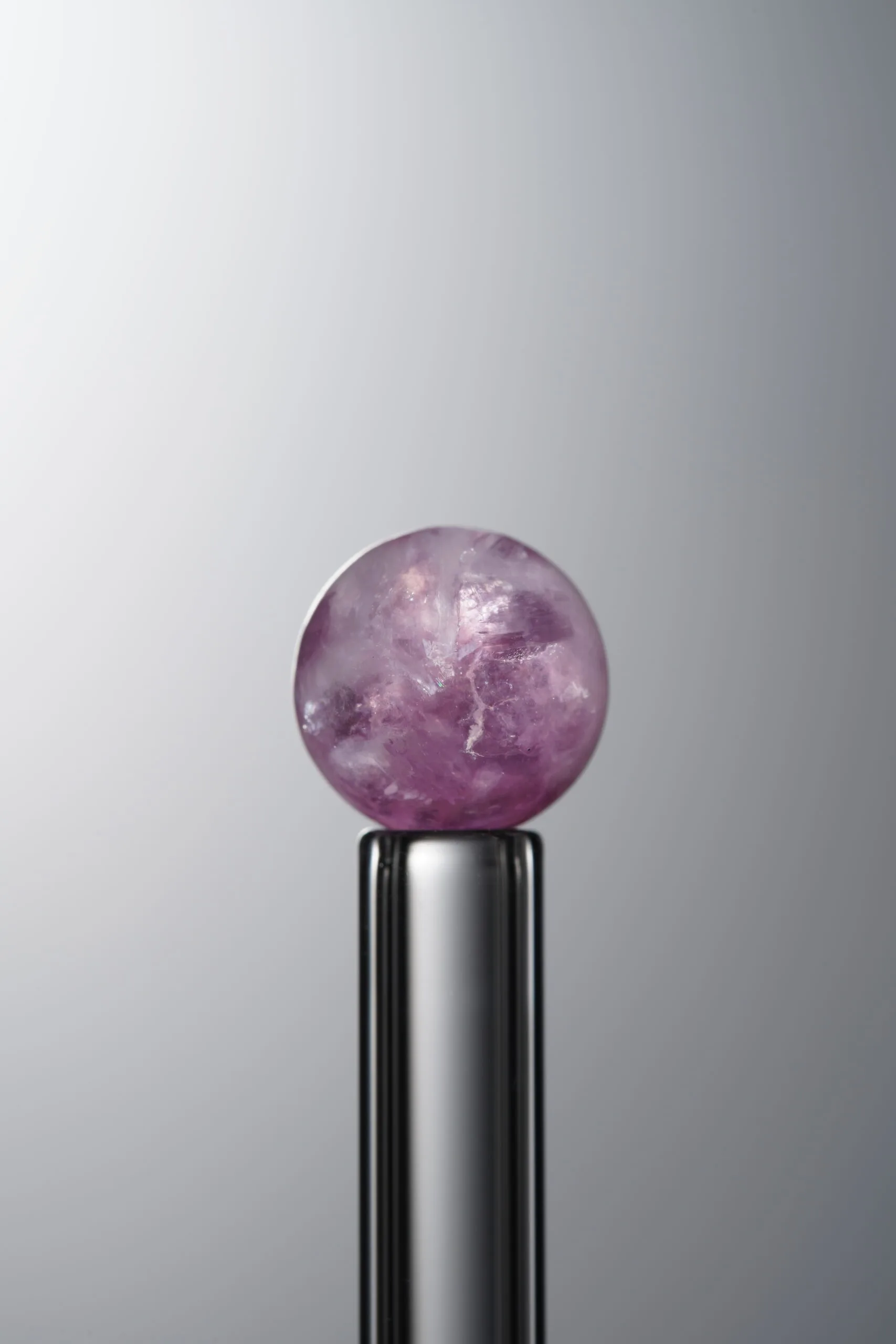 A10-23 (1) Mica Crystal-Purple-9mm Natural Gemstone Bead - Image 1