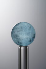 Aquamarine-Black&Blue-12mm Natural Gemstone Bead - Image 3