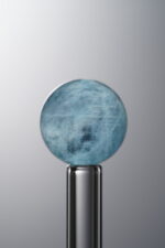 Aquamarine-Black&Blue-12mm Natural Gemstone Bead - Image 4