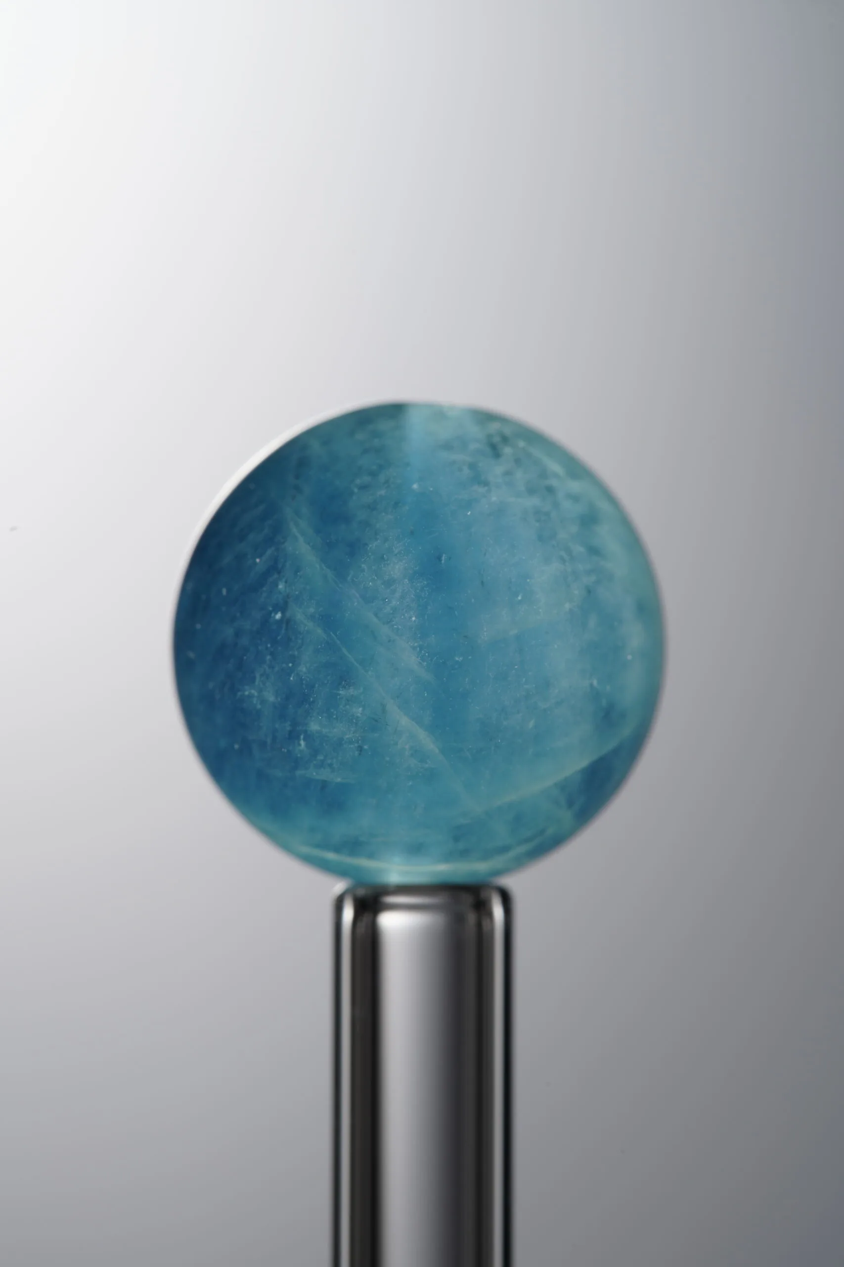 Aquamarine-Blue-14mm Natural Gemstone Bead - Image 2