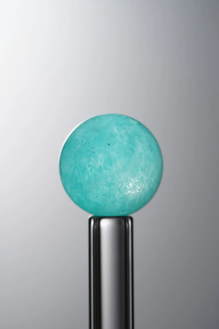 Green Amazonite loose natural stone bead (12mm) for positive energy handmade jewelry and DIY crafts