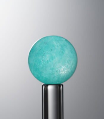 Green Amazonite loose natural stone bead (12mm) for positive energy handmade jewelry and DIY crafts