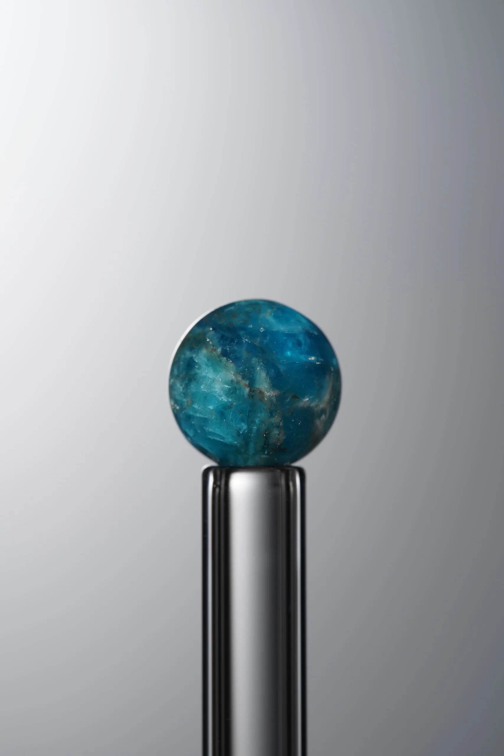Apatite-Blue-8mm Natural Gemstone Bead - Image 1