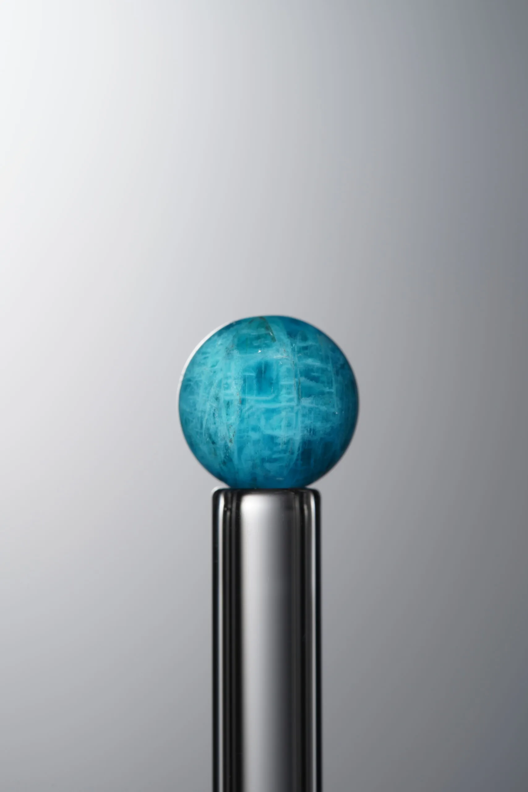 Apatite-Blue-8mm Natural Gemstone Bead - Image 2