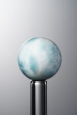 Larimar-White&Blue-13mm Natural Gemstone Bead - Image 2