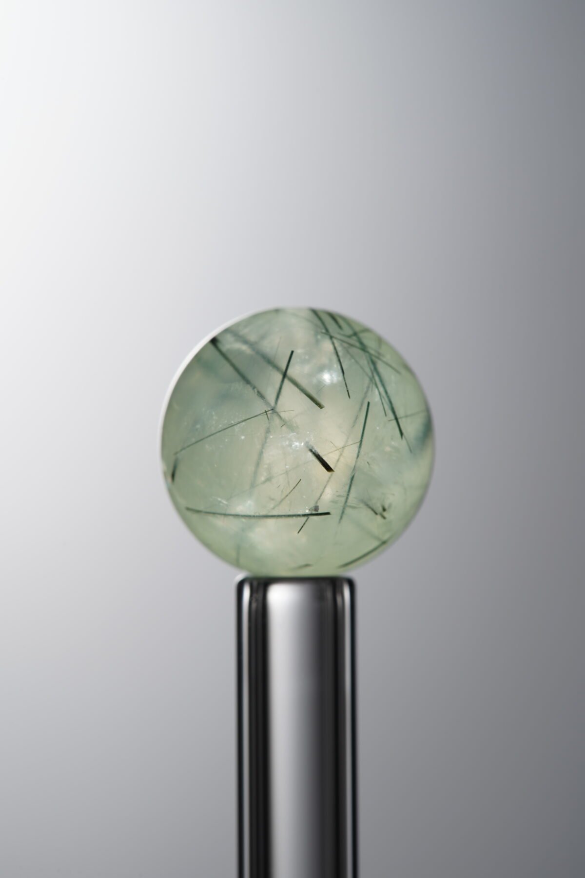 Green Prehnite loose natural stone bead (12mm) for calming energy handmade jewelry and DIY necklace making