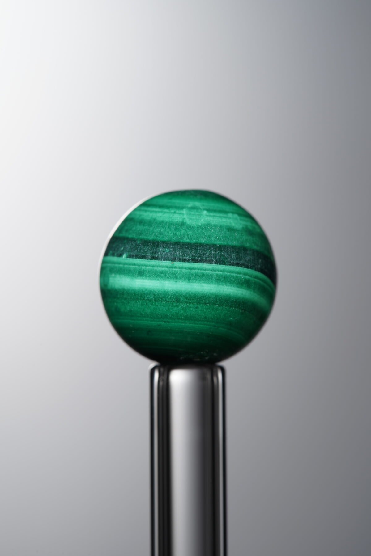 Green Malachite loose natural stone bead (12mm, banded) for unique handmade jewelry and DIY necklace supplies 4