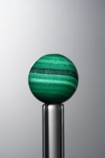 Green Malachite loose natural stone bead (12mm, banded) for unique handmade jewelry and DIY necklace supplies 4