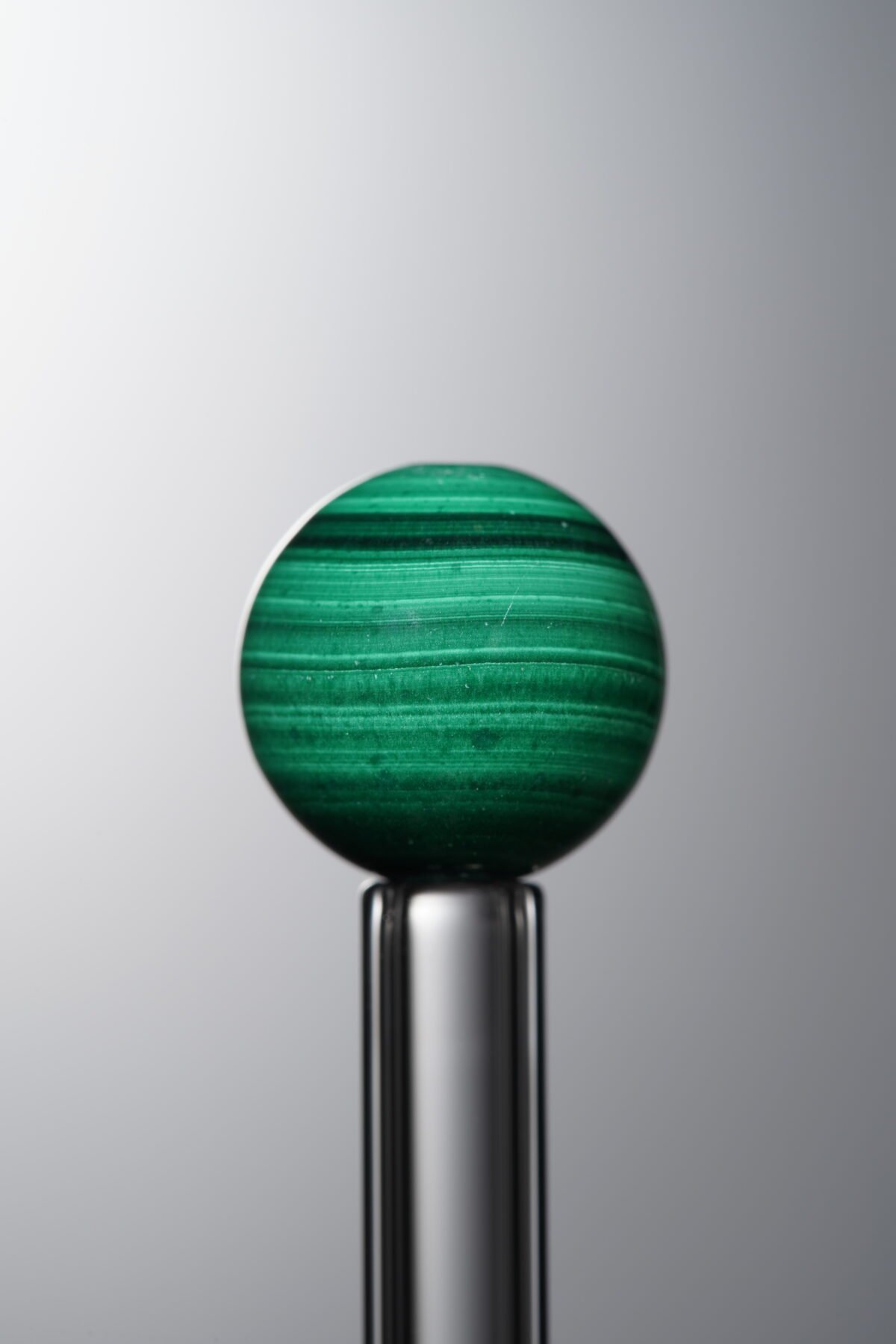 Green Malachite loose natural stone bead (12mm, banded) for unique handmade jewelry and DIY necklace supplies 3