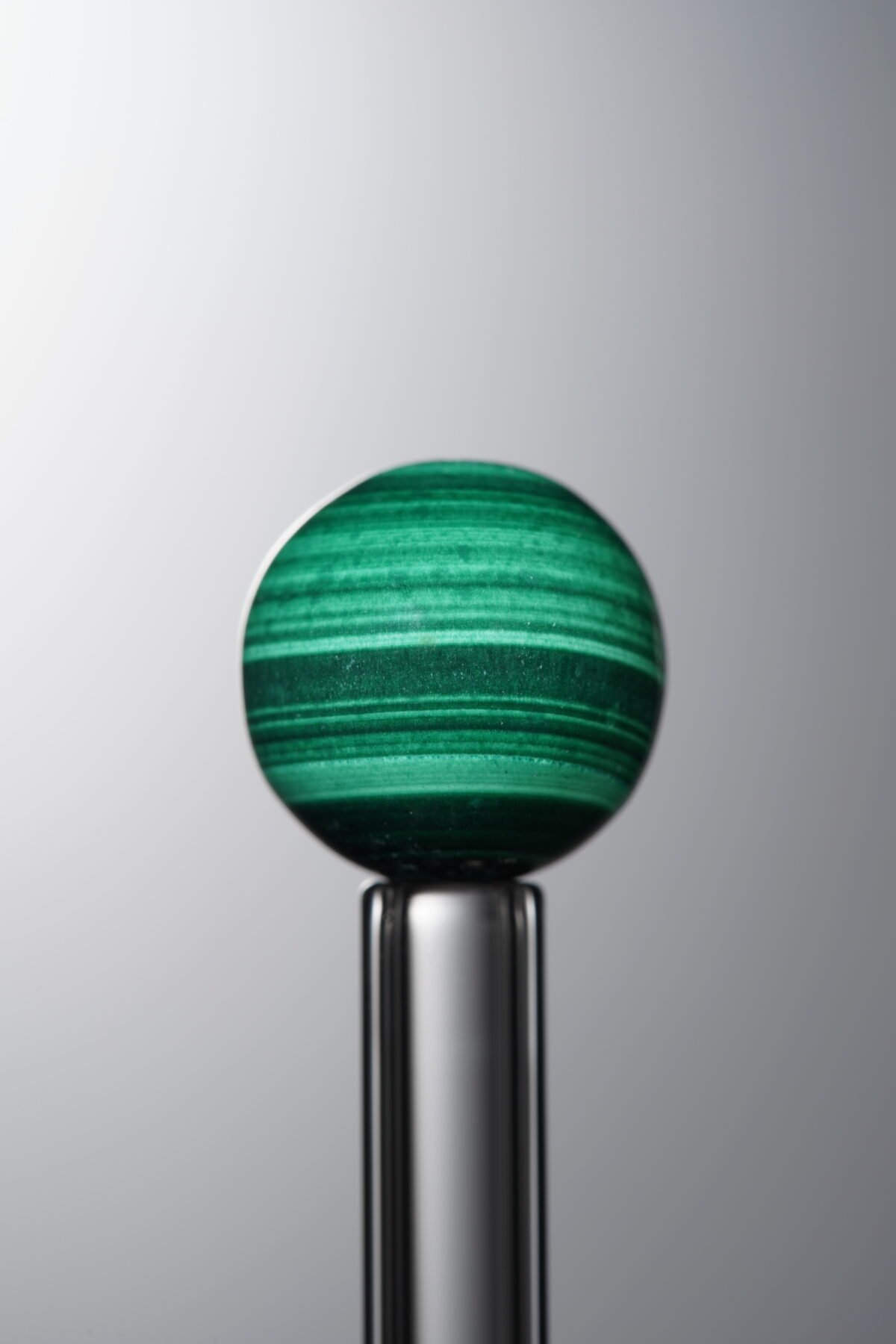 Green Malachite loose natural stone bead (12mm, banded) for unique handmade jewelry and DIY necklace supplies 2