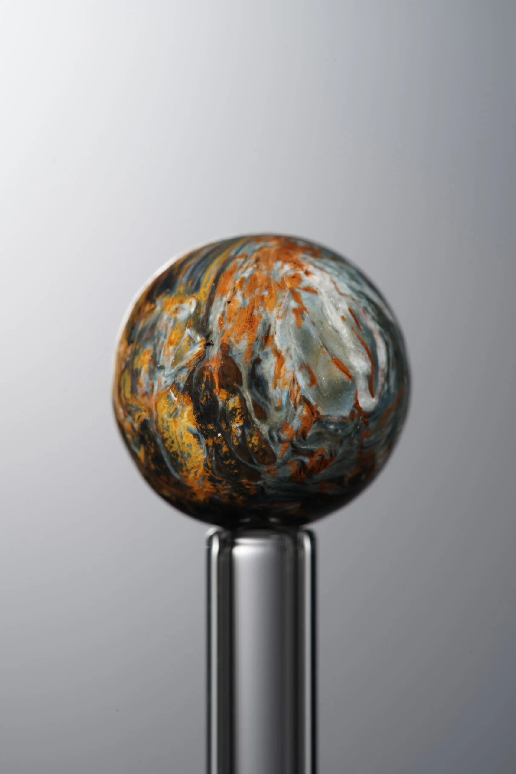 Pietersite-Black&Blue&Brown-13mm Natural Gemstone Bead - Image 1