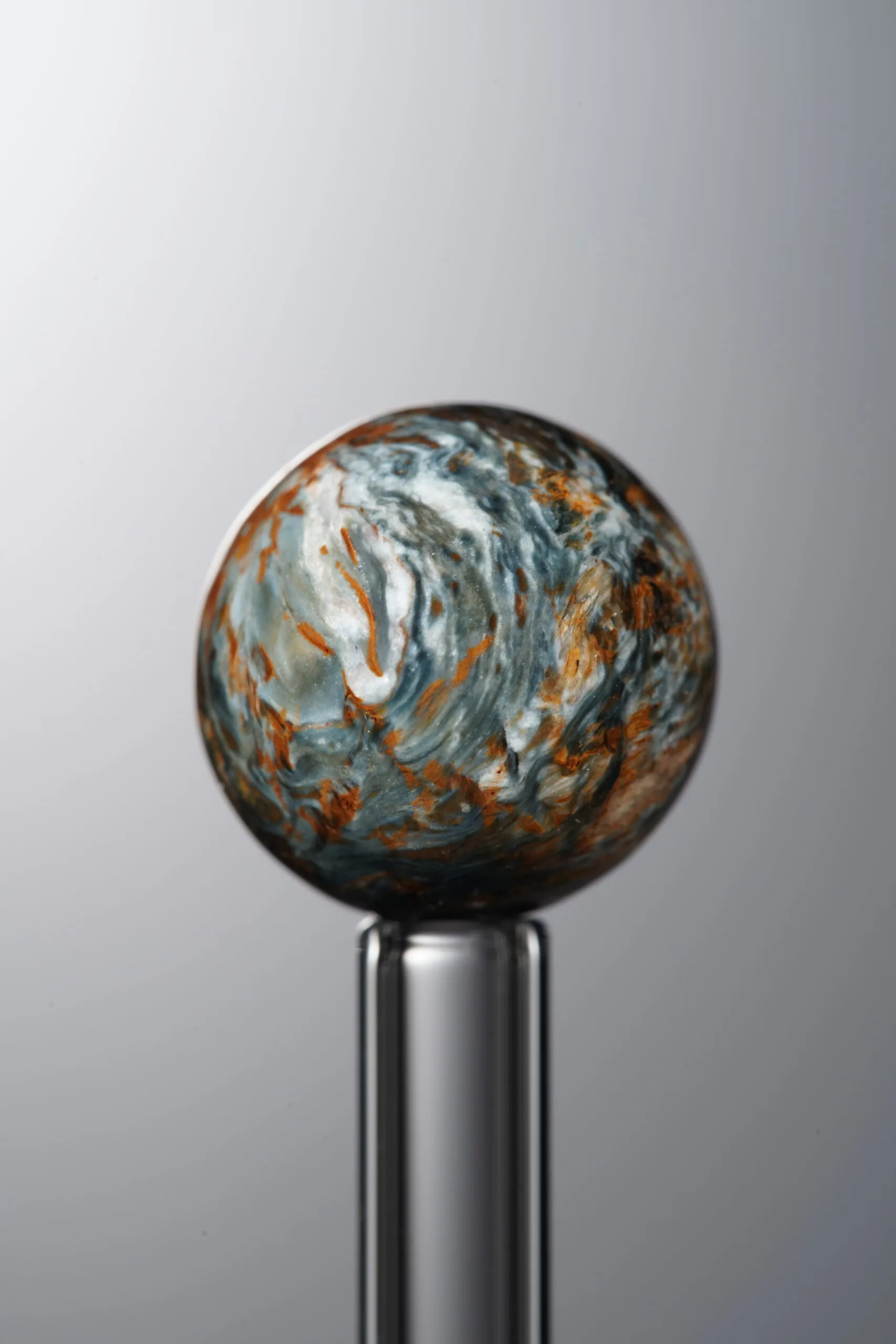 Pietersite-Black&Blue&Brown-13mm Natural Gemstone Bead - Image 3