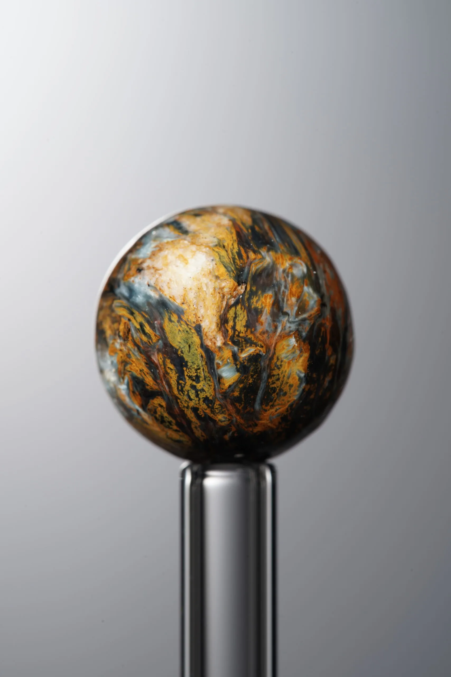 Pietersite-Black&Blue&Brown-13mm Natural Gemstone Bead - Image 4