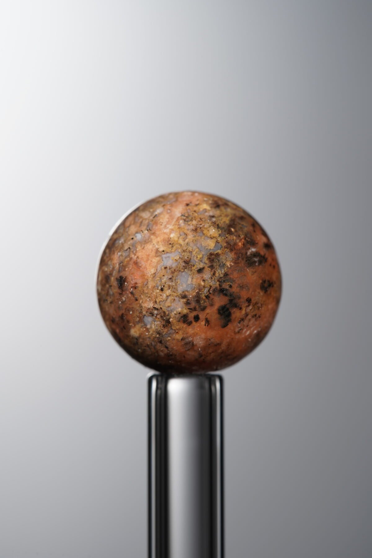 Sunstone & Blue Apatite Intergrowth-Orange&Brown-12mm - Image 4