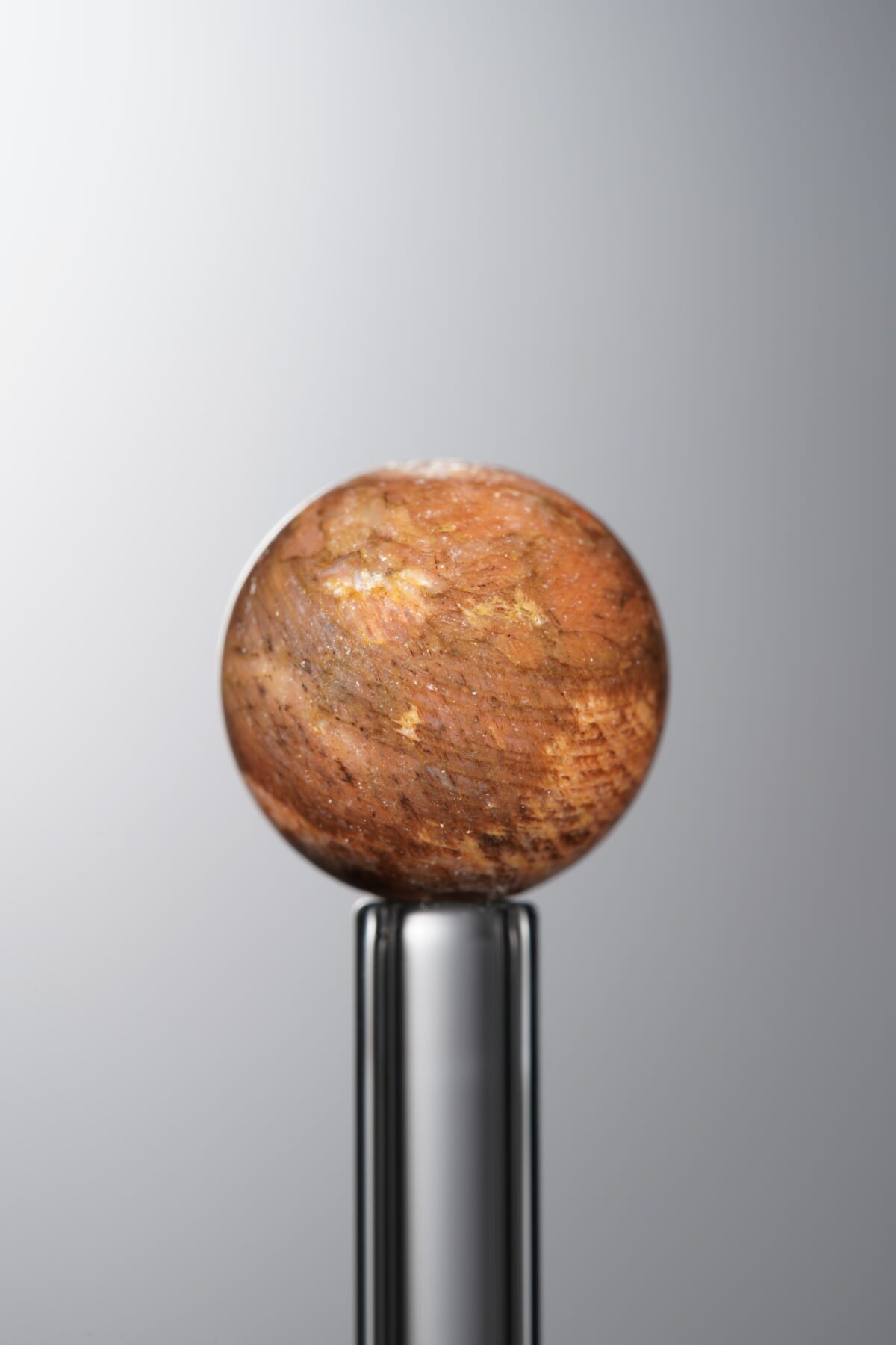 Sunstone & Blue Apatite Intergrowth-Orange&Brown-12mm - Image 1
