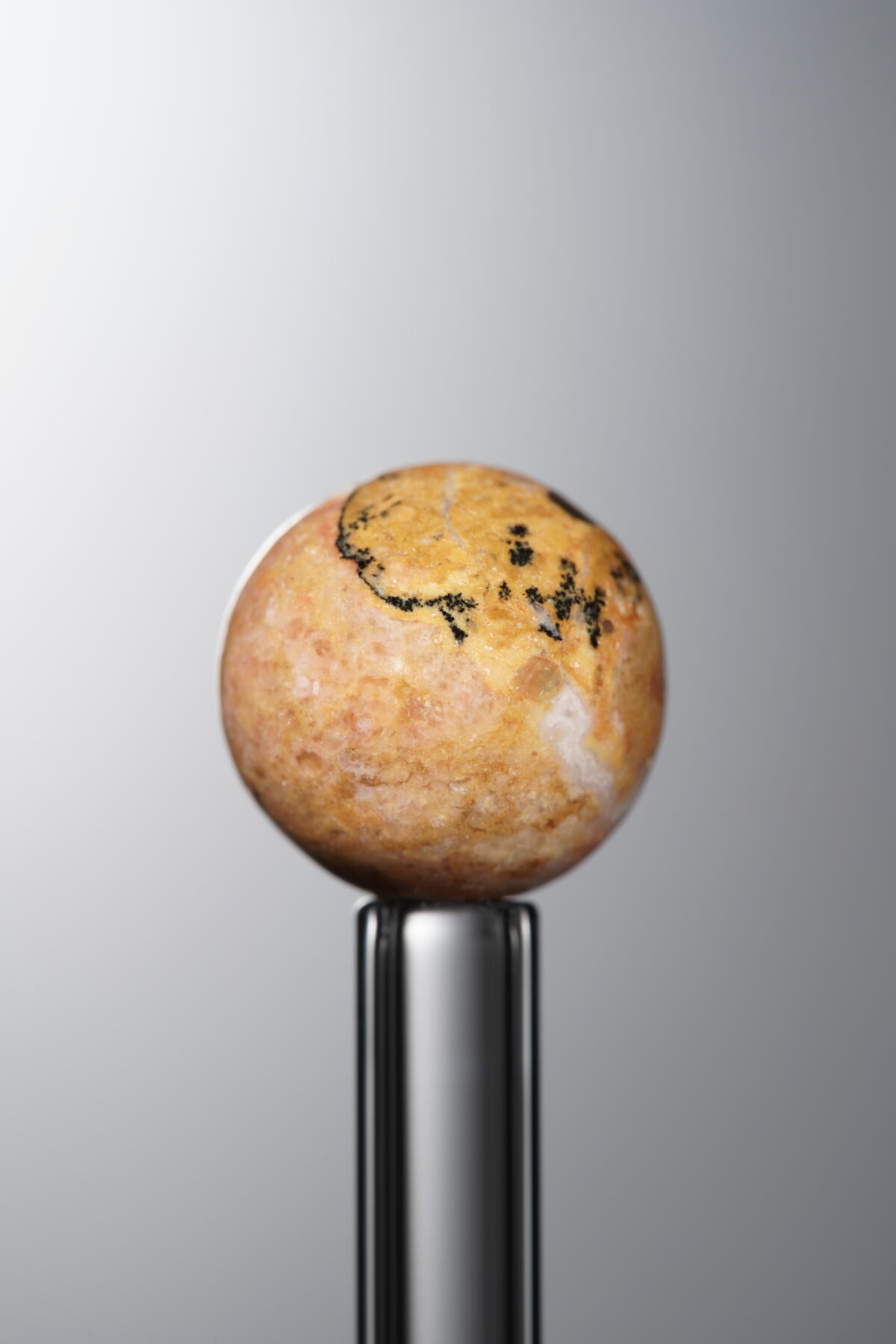 Sunstone & Blue Apatite Intergrowth-Orange&Brown-12mm - Image 2