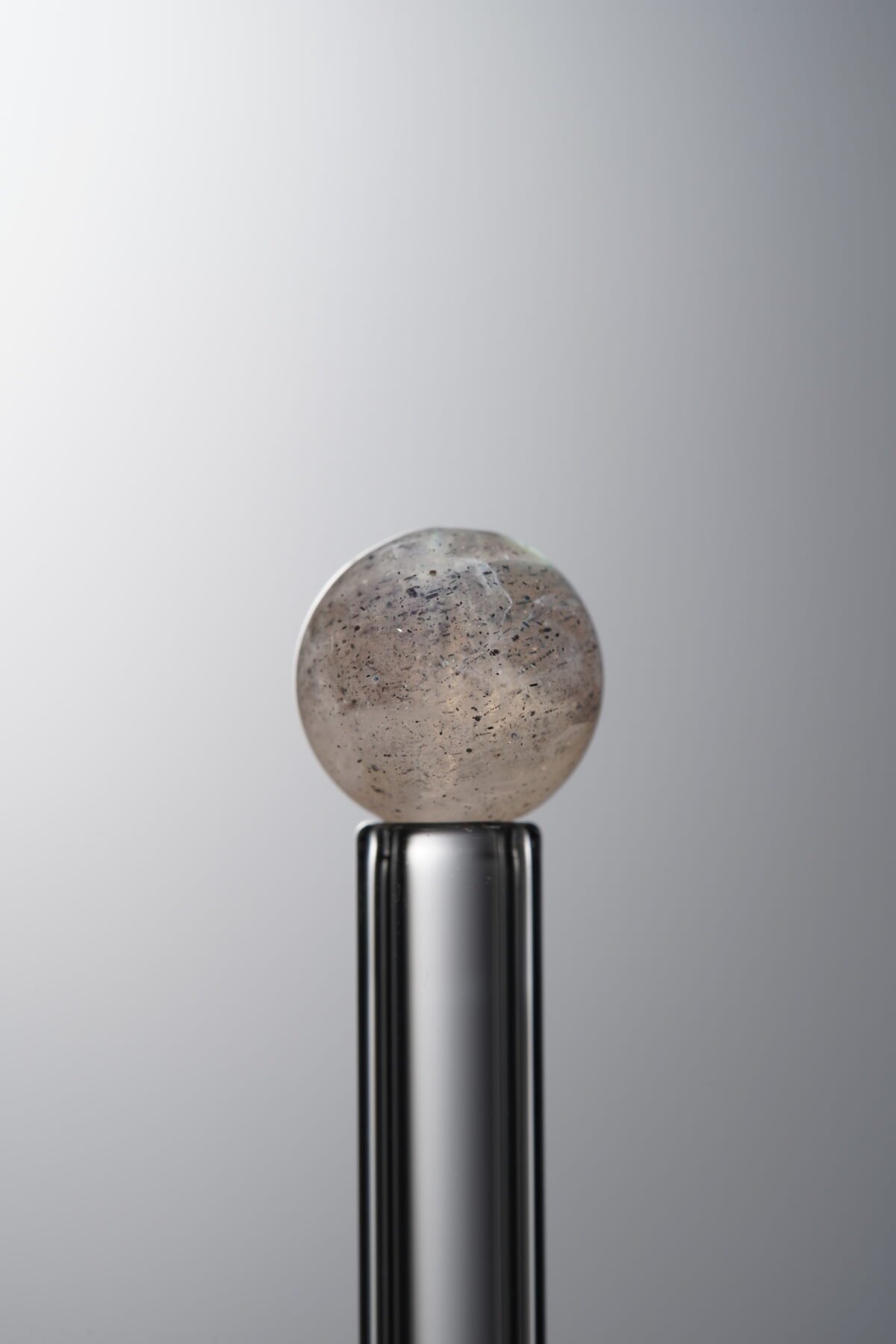 Iridescent Gray Moonstone loose natural stone bead (8mm) for handmade crystal jewelry and DIY bracelet making 3