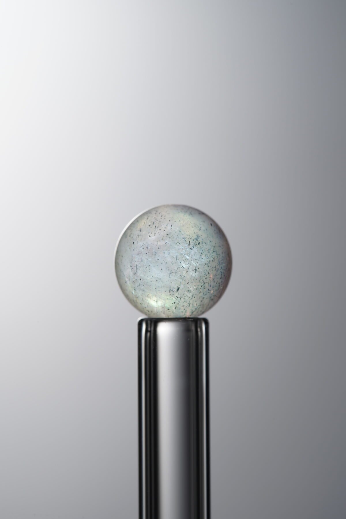 Iridescent Gray Moonstone loose natural stone bead (8mm) for handmade crystal jewelry and DIY bracelet making 2