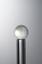Iridescent Gray Moonstone loose natural stone bead (8mm) for handmade crystal jewelry and DIY bracelet making