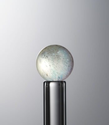 Iridescent Gray Moonstone loose natural stone bead (8mm) for handmade crystal jewelry and DIY bracelet making