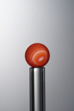 Agate-Orange&Red-8mm Natural Gemstone Bead - Image 3
