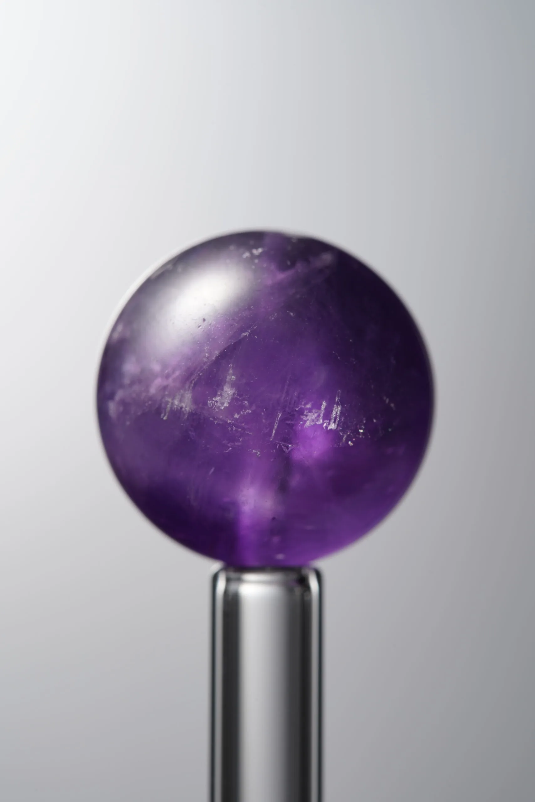 Crystal-Purple-15mm Natural Gemstone Bead - Image 1