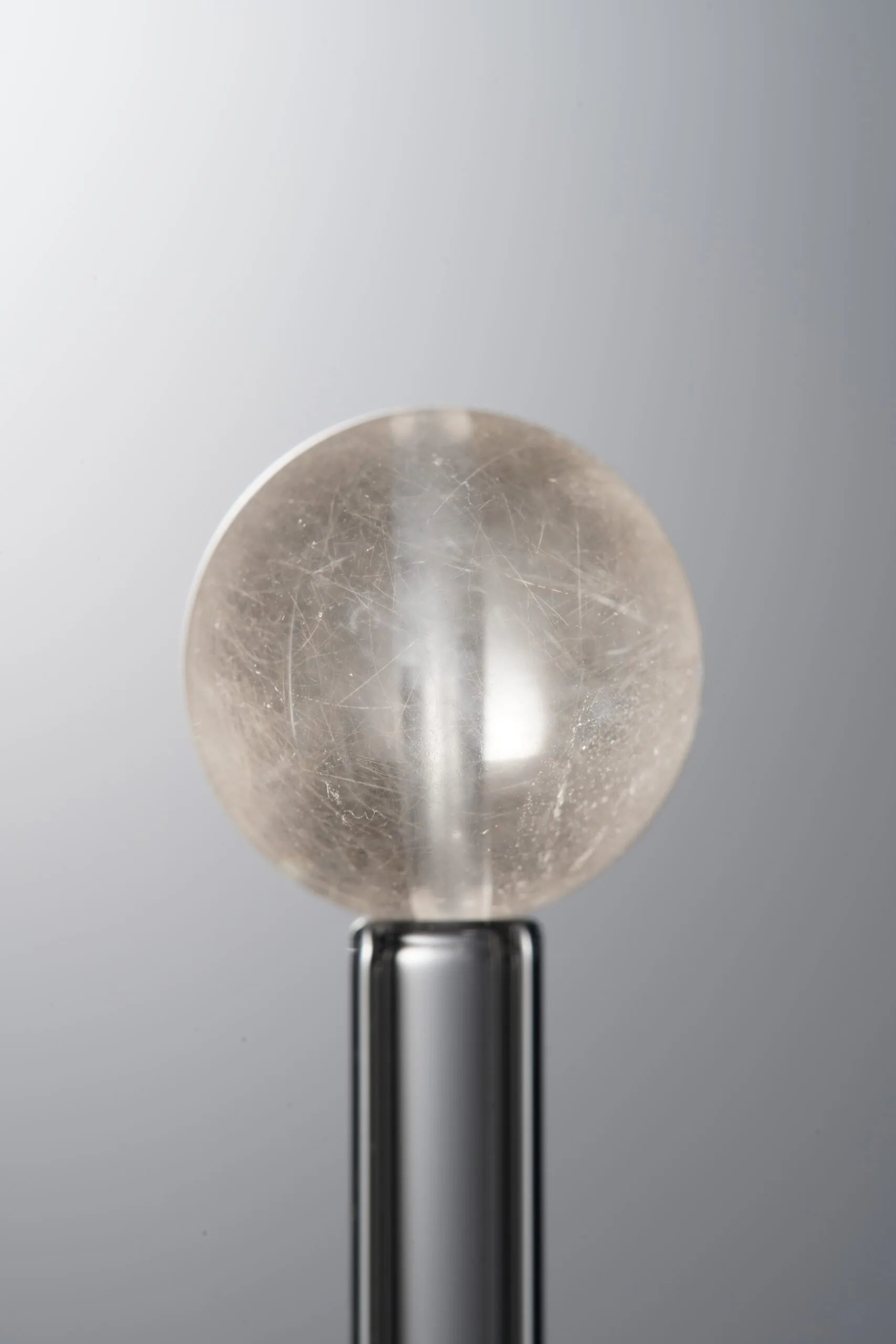 Crystal-Silver-13mm Natural Gemstone Bead - Image 1